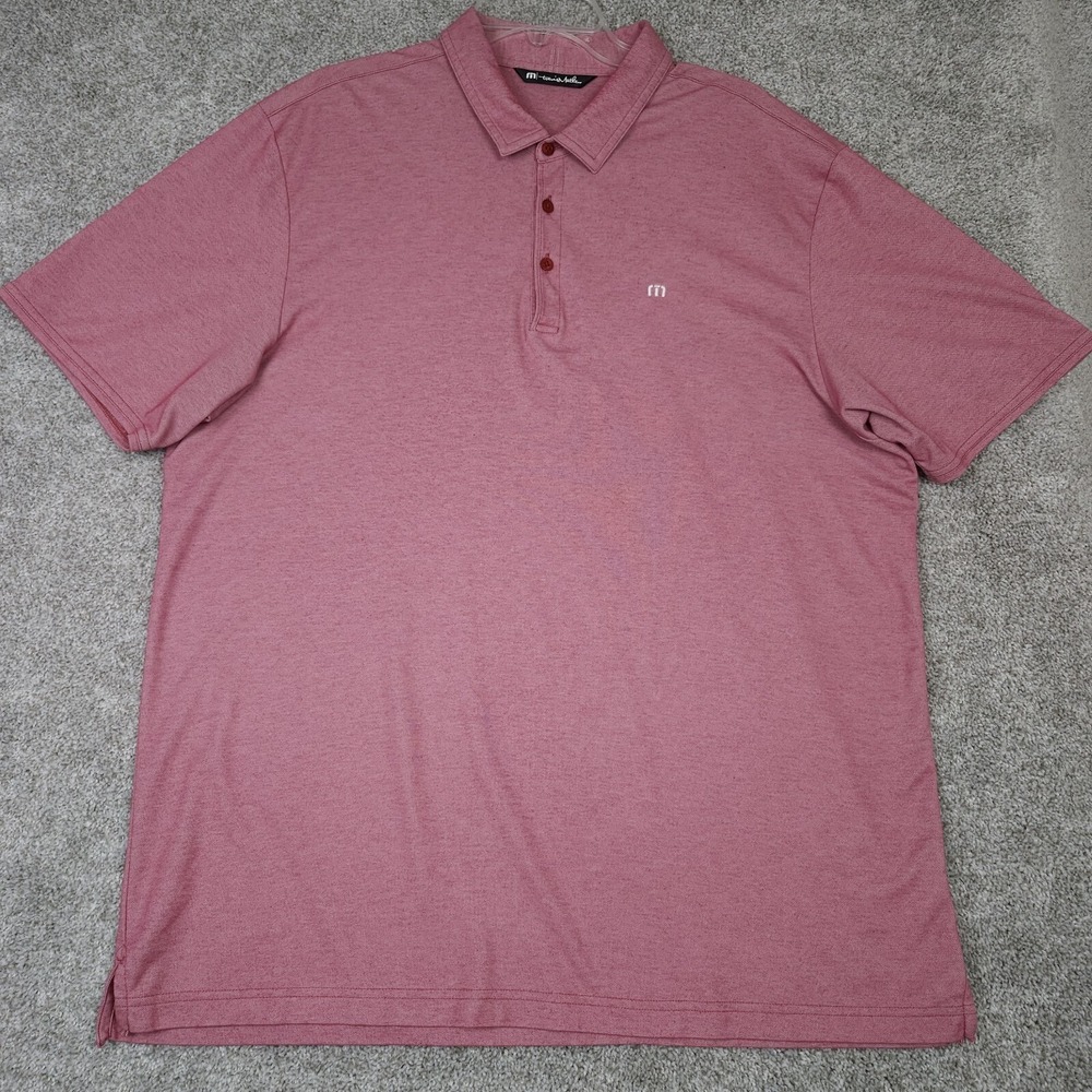 Travis Mathew Red XL Golf Polo Shirt Short Sleeve
